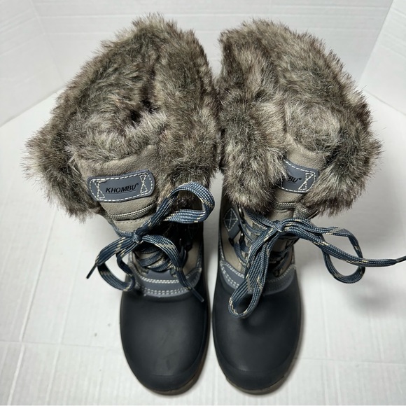 KHOMBU | Leather & Faux Fur Slope Thermolite Terrain Winter Snow Boot | Size 8 - Picture 8 of 15